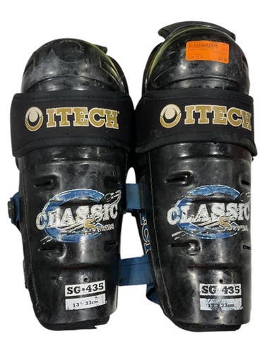 Used Itech CLASSIC Senior Shin Guards Black 13" 11847-S000030407