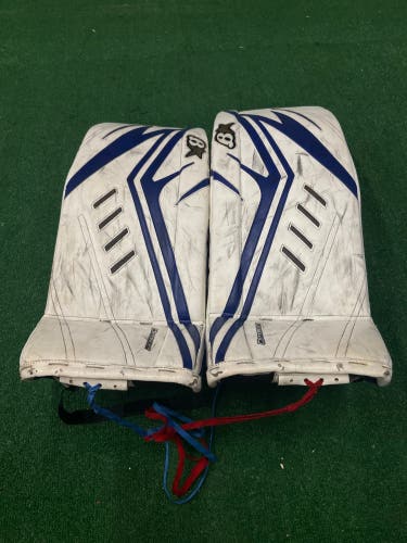 White 33" Senior Brian's OPTiK 2 Goalie Leg Pads (Used)