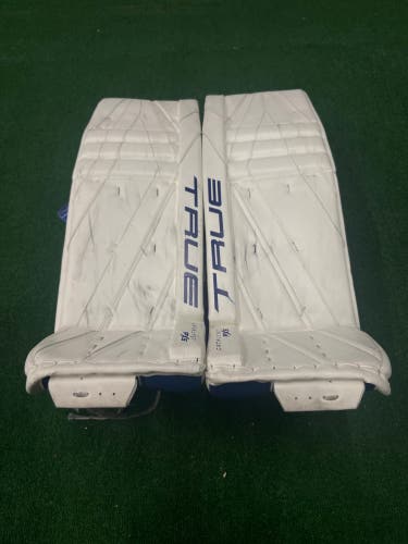 White 36" Senior True px5 Goalie Leg Pads (Used)