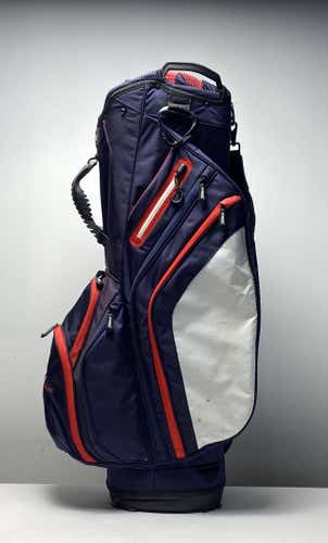 Titleist Cart Bag Red/White/Blue 14-Way Divide Single Strap Golf Bag