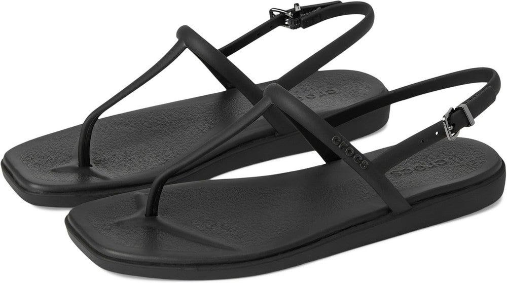 Crocs Miami 209793-001 Flip Flop Womens US 9 Black Slip On Thong Sandals TLW81