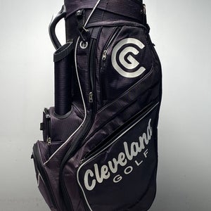 Cleveland Lightweight Cart Bag Black 14-Way Divide Single Strap Golf Bag
