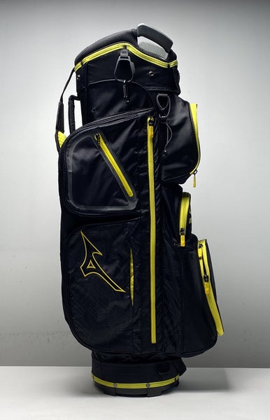 Mizuno Eight50-Cart Cart Bag Black/Yellow 4-Way Divide Single Strap Golf Bag