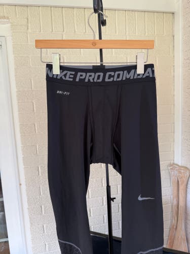 Nike Pro Combat Dri-Fit Compression Pant Men’s Black Size Large Excellent Cond!