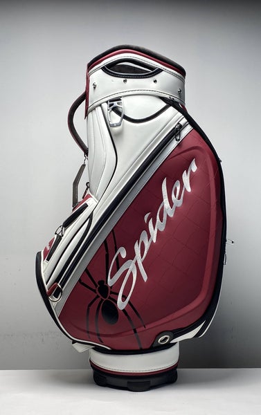 TaylorMade Spider TP Staff Bag Red White 6-Way Divide Single Strap Golf Bag NEW