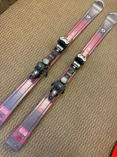 Women's Volkl Flair 79 156 cm All Mountain Skis With Bindings Max Din 11 (Used)