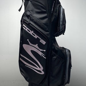 Cobra AIR Ladies Cart Bag Black/Pink 14-Way Divide Single Strap Golf Bag
