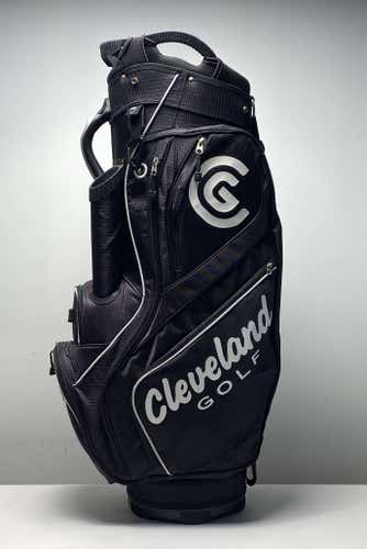 Cleveland Lightweight Cart Bag Black 14-Way Divide Single Strap Golf Bag