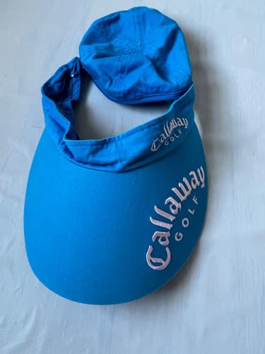 Blue Women's One Size Fits All Golf Hat removable adjustable (Used)