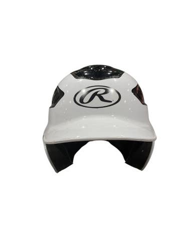 Used Rawlings BB HELMET Batting Helmet No Mask Black And White MD 11847-S000030217