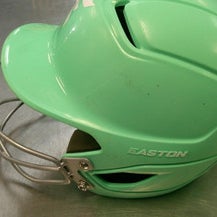 Used Easton ALPHA W MASK Batting Helmet w/Mask Teal SM 11868-S000066112