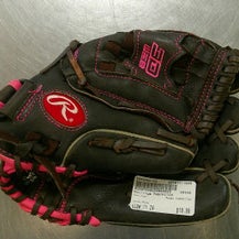 Used Rawlings FASTPITCH RH Throw Fastpitch Gloves Pink 11" 11868-S000066123