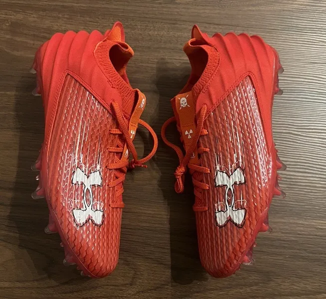 Under Armour Blur Smoke 2.0 MC Men's Football Cleats Red Low 3026330-600 Size 14