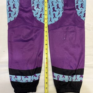 Hockey Practice Socks 22” long Purple Cancer Awarness