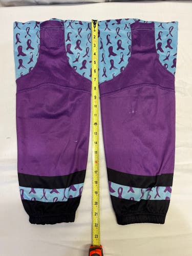 Hockey Practice Socks 22” long Purple Cancer Awarness