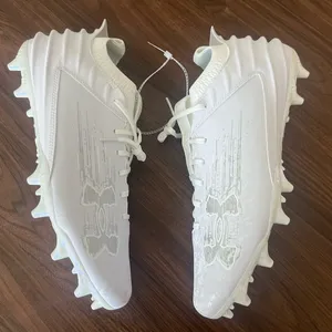 Under Armour Blur Smoke Suede 2.0 MC Football Cleats Men 3027978-101 White Sz 15