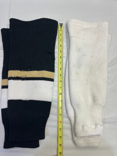 2 Pair Green White 18”  Practice Socks