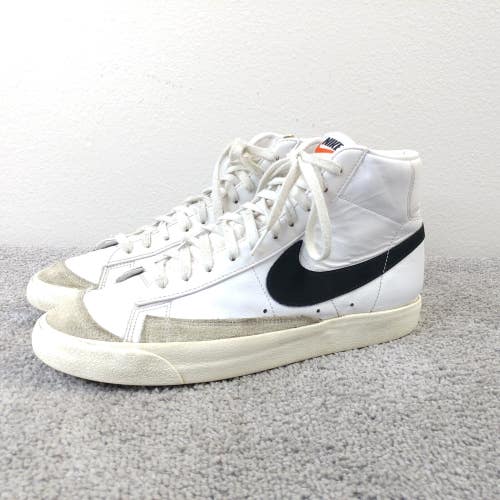 Nike Blazer Mid 77 Vintage Mens Size 10.5  White Black Sneakers BQ6806-100