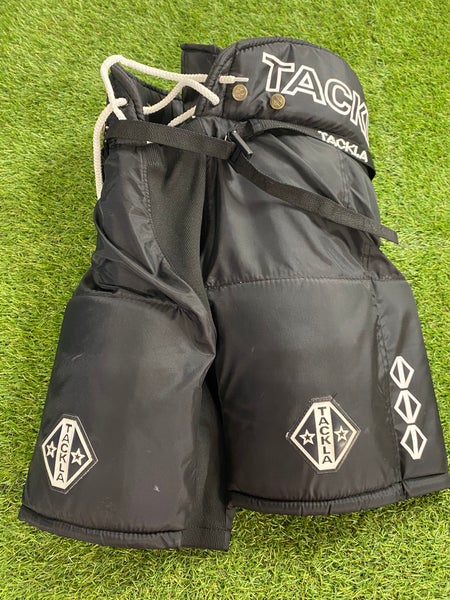 Black Junior Large Tackla Hockey Pants (Used)