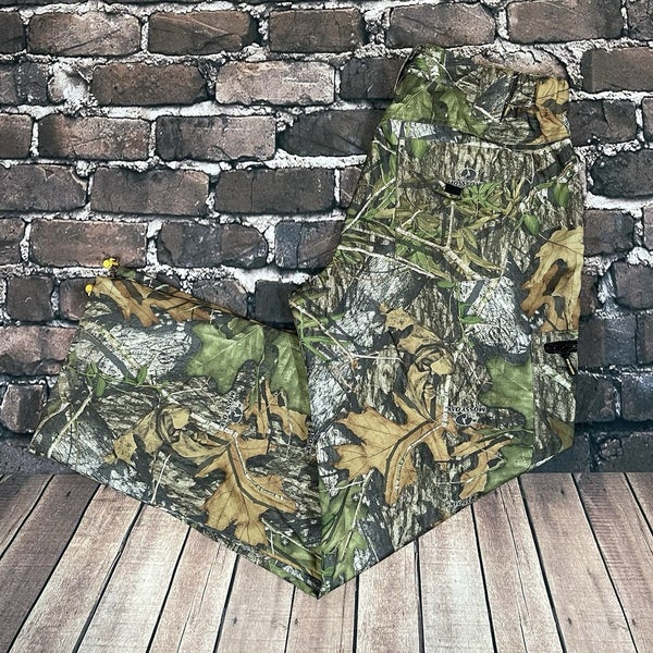 Mossy Oak Pants Mens Large 36x32 Camo Obsession Hunting Zip Cargo Performance