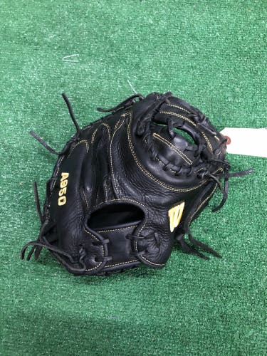 Black Wilson A950 RH Catcher's Baseball Glove 34" (Used)