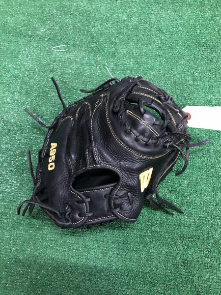 Black Wilson A950 RH Catcher's Baseball Glove 34" (Used)