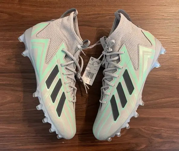 Adidas Men's Freak 23 Bounce High Gry/Mint Football Cleats Size 13.5 GW1745