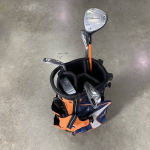 U.S. Kids WT-20 Club Set 3W 6 & 8 PW Putter Ultralight 51" Orange Junior LH +Bag