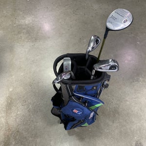 U.S, Kids WT-15 Club Set 3W 6 & 8 PW Putter Ultralight 57" Green Junior LH +Bag