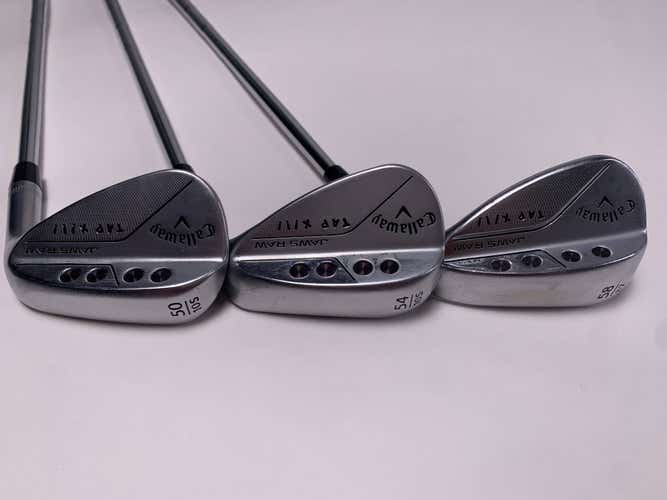 Callaway Jaws Raw Chrome Wedge Set 50* 10 | 54* 10 | 58* 8 DG S400 120g Mens RH