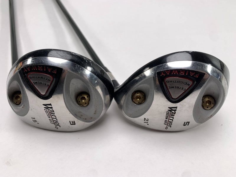 Warrior Custom Golf 3 & 5 Fairway Wood Set 15* 21* Long Drive Regular Mens RH