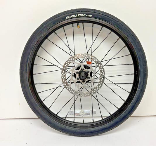 Black Aluminum 32-Spoke Disc Brake 20" QR Front Wheel Kenda Kwest Tire GREAT