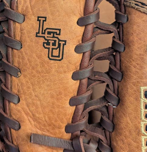 LSU Louisville Slugger TPX Omaha Pro Modified Trapeze Baseball Glove 12.75 - LSU Engraved
