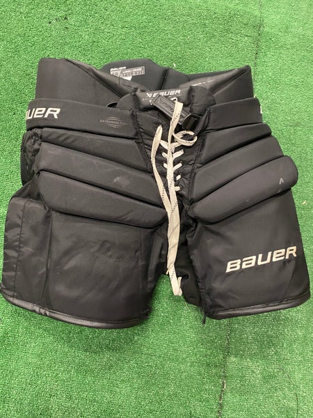 Black Senior Large Bauer Hockey Goalie Pants Pro Stock (Used)