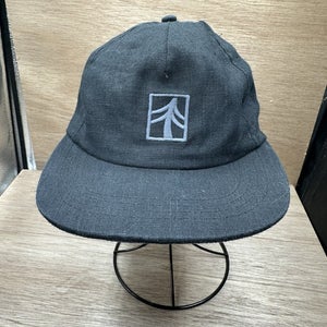 Rustek Newport 100% Hemp Strap Back Hat Charcoal Black