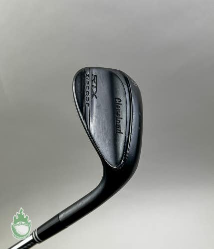 Used Cleveland RTX ZipCore Black Wedge 56*-10 Mid TI Wedge Flex Steel Golf Club
