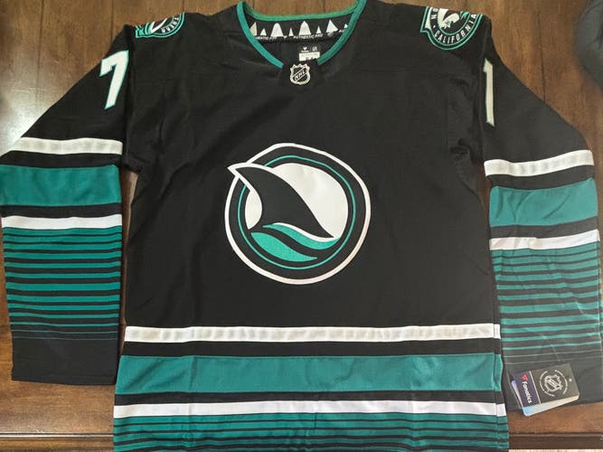 San Jose Sharks Macklin Celebrini Adult Medium (54) Black #71 NWT