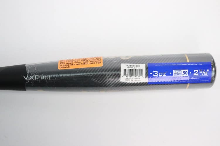 Victus Vandal 2  (-3) BBCOR Baseball Bat 33"/30oz VCBV2 - NEW