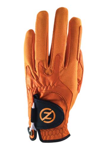 Zero Friction Cabretta Elite Golf Glove (Orange, LEFT One Size) Compression NEW