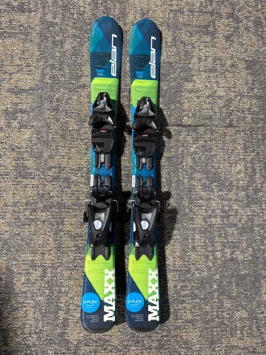 Kid's Elan MAXX 90 cm Skis With EL4.5 AC GW Bindings (Used)