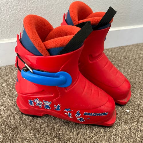 Salomon T1 Kids Ski Boots Mondo 18- Kids Size 12 - 223mm