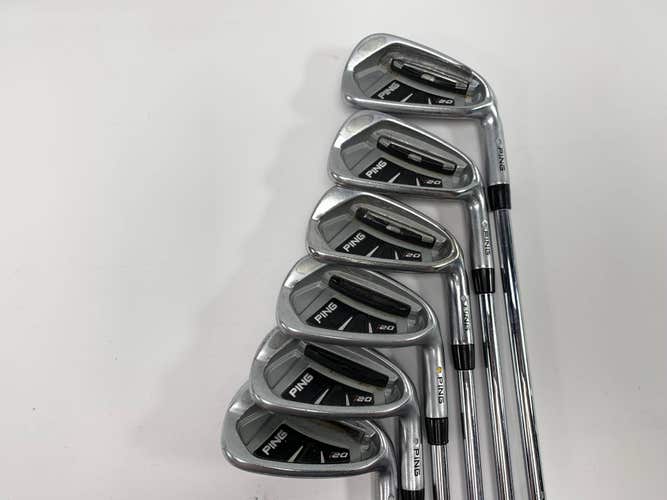 Ping i20 Iron Set 5-PW White Dot 3* Up CFS Regular Steel Mens RH
