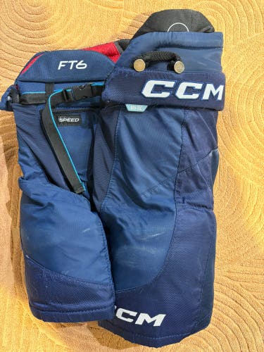 Blue Junior Medium CCM Jetspeed ft6 Hockey Pants (Used)