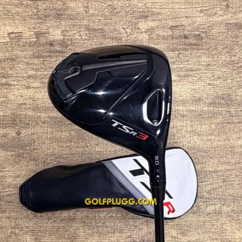 9 Driver- Titleist TSR3 w/ Headcover / HZRDUS, Extra Stiff Flex (2434)