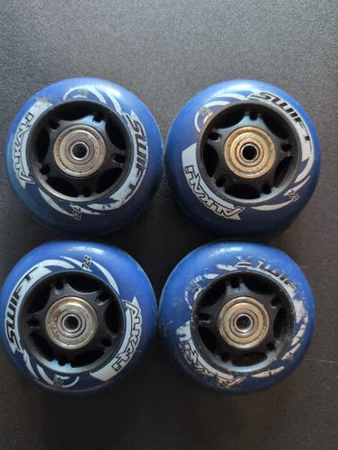 4 Alkali Inline Hockey Wheels (Used) 72mm - 82A