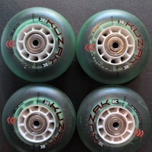 4 Kuzak Inline Hockey Wheels (Used) 80mm - 84A