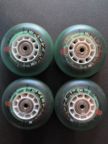 4 Kuzak Inline Hockey Wheels (Used) 80mm - 84A