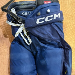 Blue Junior Medium CCM Tacks AS-V Hockey Pants (Used)