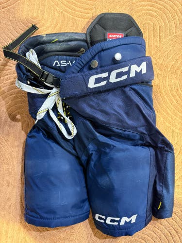 Blue Junior Medium CCM Tacks AS-V Hockey Pants (Used)