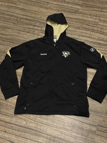 Pittsburgh Penguins NHL Reebok Full Zip Hoodie Adult Large